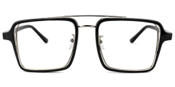 Nellie Aviator Black-Silver Glasses