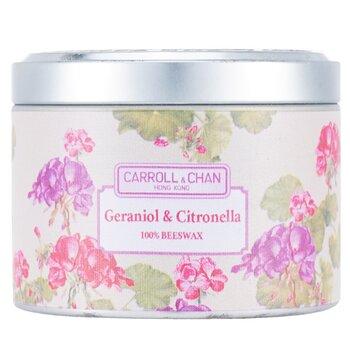 Carroll & Chan100% Beeswax Tin Candle - Geraniol & Citronella (8x6) cm