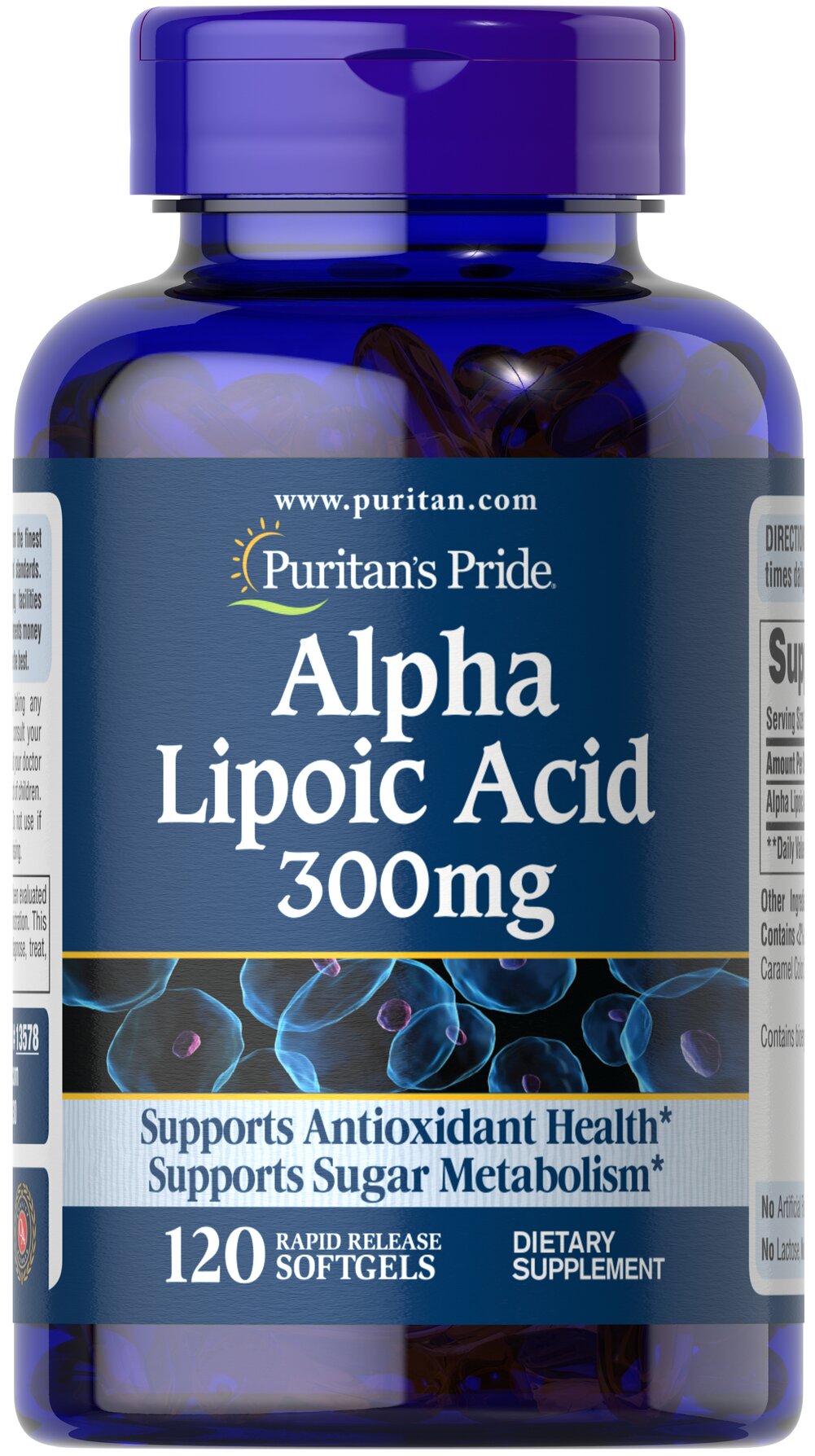 Puritan's Pride Alpha Lipoic Acid 300 mg | 120 Softgels