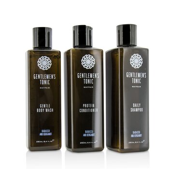 Gentlemen's TonicShower Gift Set: Gentle Body Wash 250ml + Daily Shampoo 250ml + Protein Conditioner 250ml 3pcs