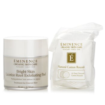 EminenceBright Skin Licorice Root Exfoliating Peel (with 35 Dual-Textured Cotton Rounds) 50ml/1.7oz