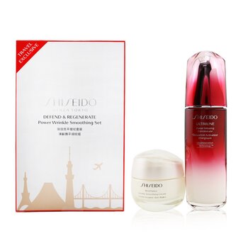 ShiseidoDefend & Regenerate Power Wrinkle Smoothing Set: Ultimune Power Infusing Concentrate N 100ml + Benefiance Wrinkle Smoothing Cream 50ml 2pcs