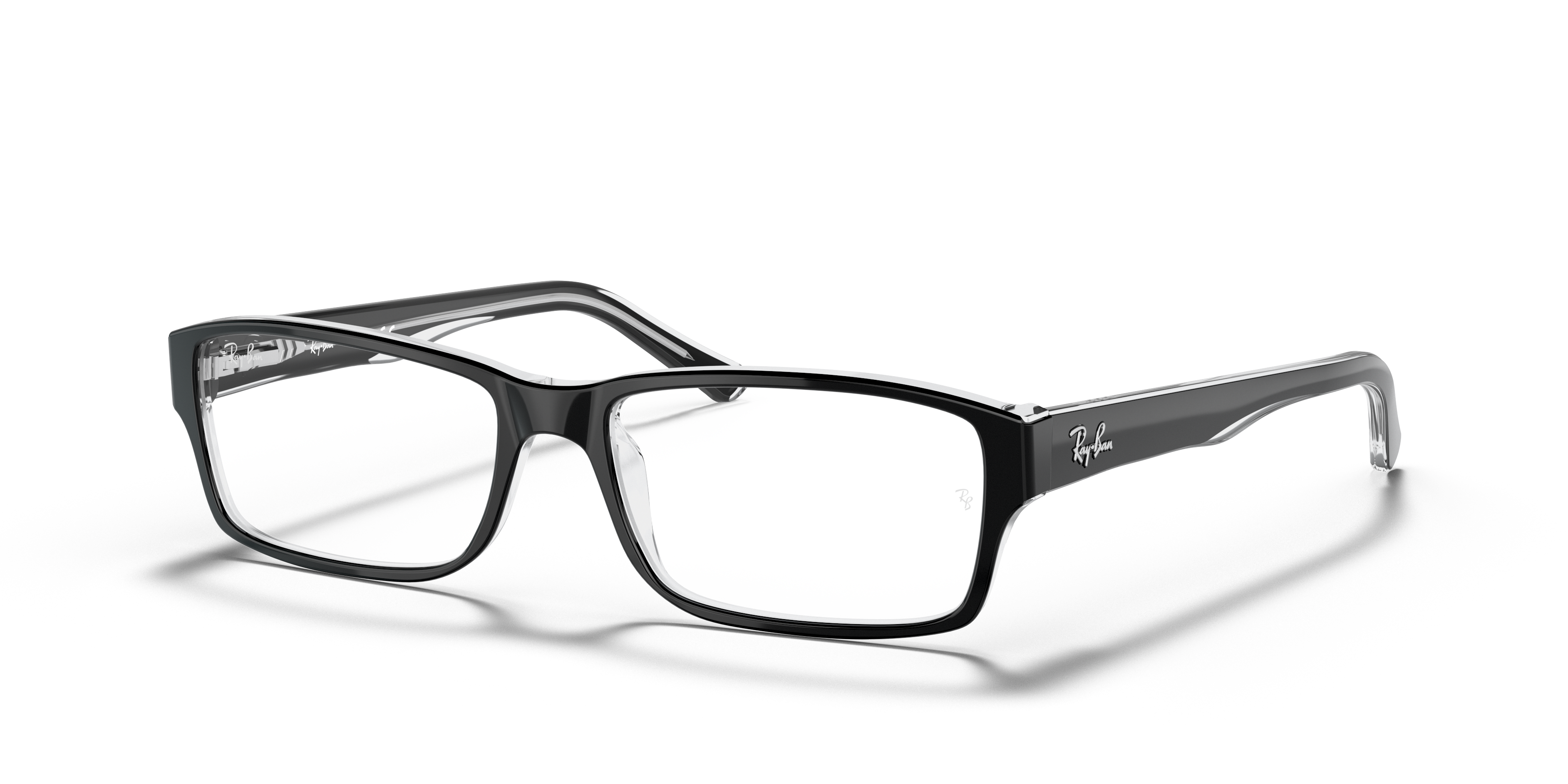 Ray-Ban Unisex Rx5169 Black On Transparent Size: Extra Small
