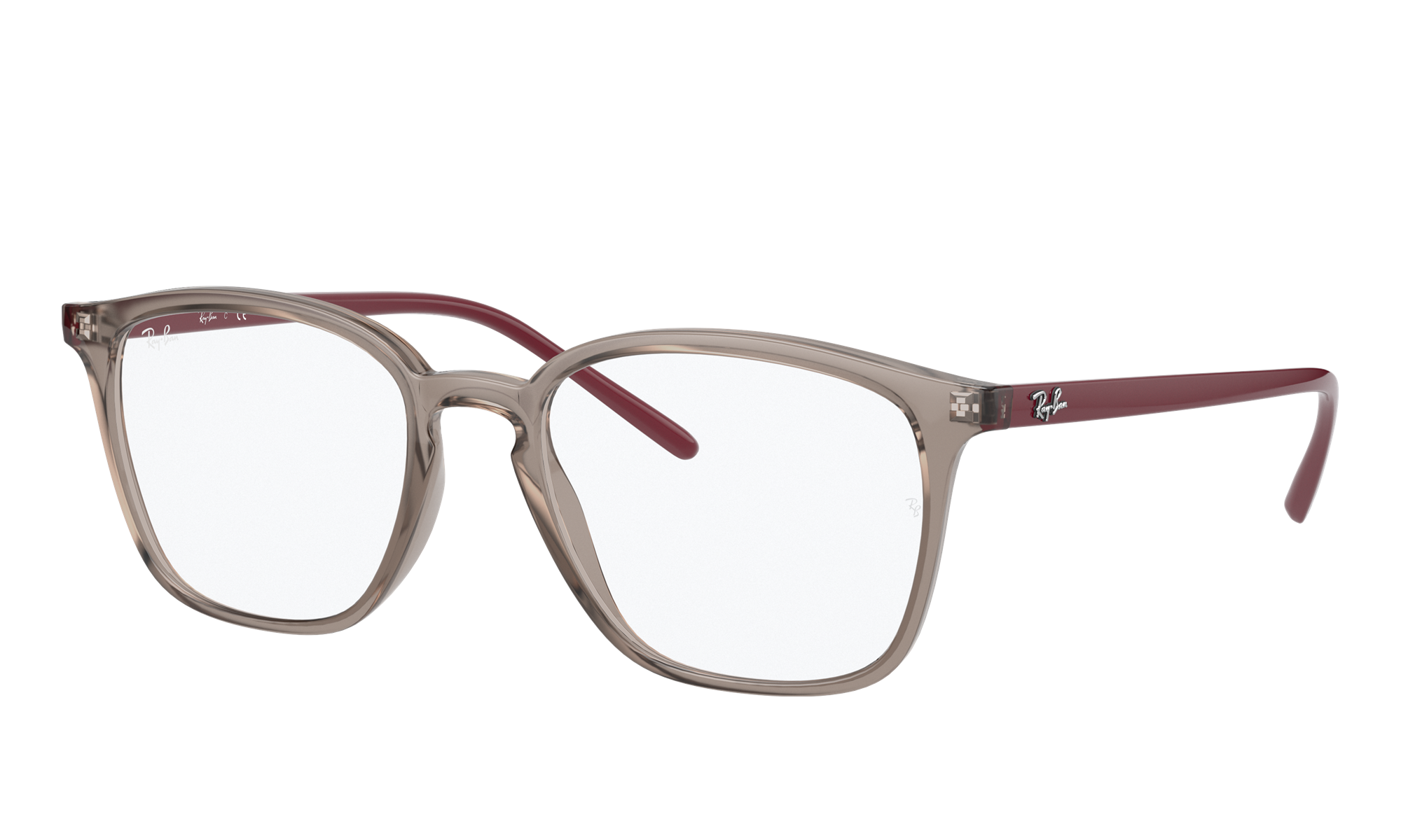 Ray-Ban Unisex Rx7185 Transparent Grey Size: Small