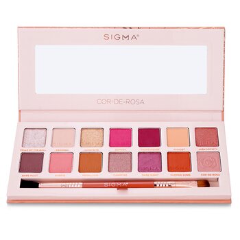 Sigma BeautyCor De Rosa Eyeshadow Palette (14x Eyeshadow + 1x Dual Ended Brush) 15.15g/0.53oz