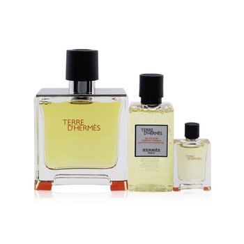 HermesTerre D'Hermes Coffret: Pure Parfum Spray 75ml/2.53oz + Hair & Body Shower Gel 40ml/1.35oz + Pure Parfum Spray 5ml/0.17oz 3pcs