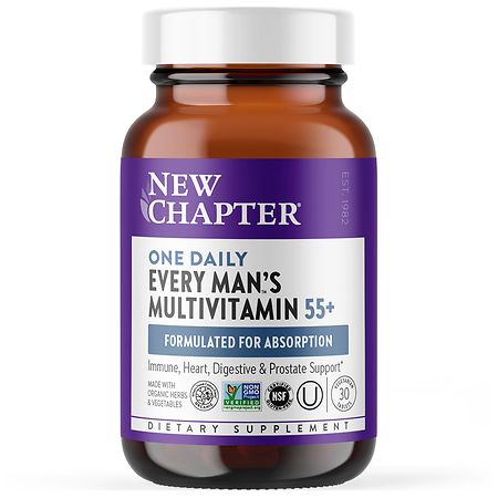 New Chapter Every Man's One Daily 55+ Multivitamin, Vegetarian Tablets - 30.0 ea