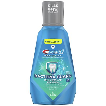 Crest Bacteria Guard Mouthwash Mint - 33.8 fl oz