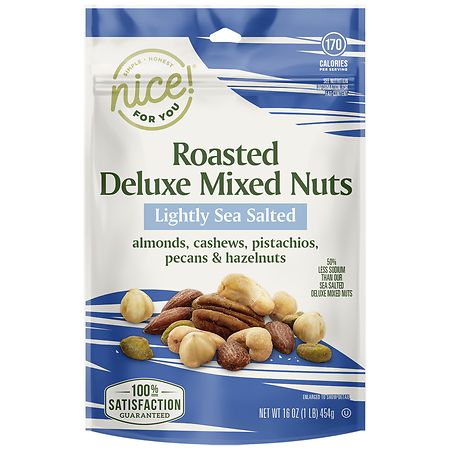 Nice! Roasted Deluxe Mixed Nuts Lightly Sea Salted - 16.0 oz