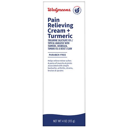 Walgreens Pain Relieving Cream + Turmeric - 4.0 oz