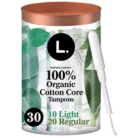 L. Organic Cotton Tampons Unscented - Light/Regular Absorbency 30.0 ea