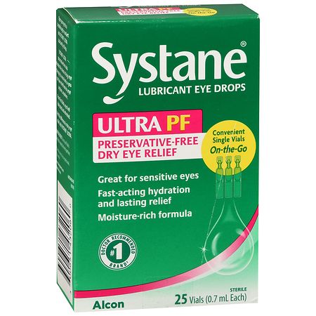 Systane Ultra PF Lubricant Eye Drops Vials - 0.7 mL x 25 pack