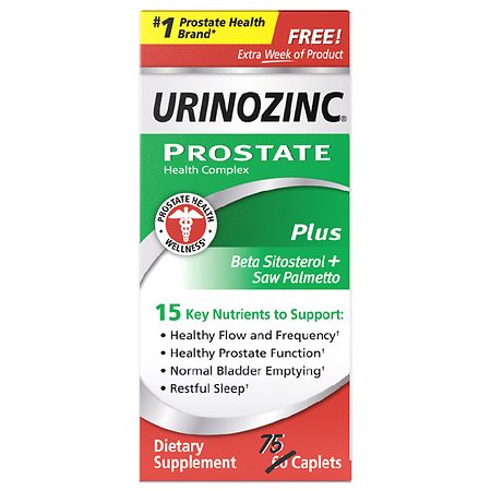 Urinozinc Prostate Plus, Clinical Strength Saw Palmetto & Beta Sistosterol Supplement - 75.0 ea