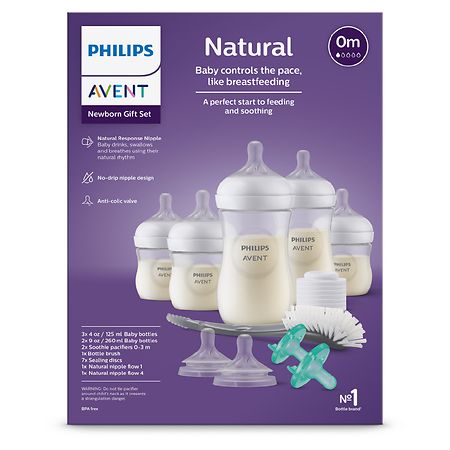 Philips Avent Natural Newborn Baby Bottle Gift Set (SCD838/02) - 1.0 set