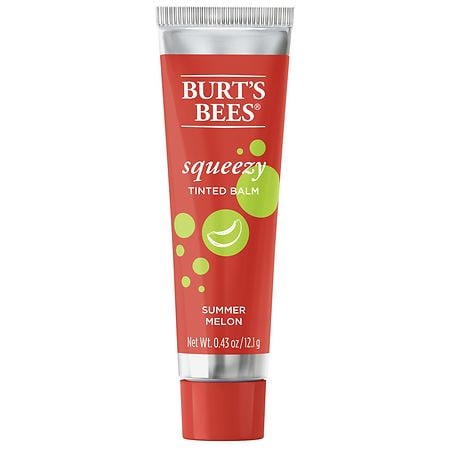 Burt's Bees Squeezy Tinted Lip Balm, Natural Origin Lip Care Summer Melon - 0.43 OZ
