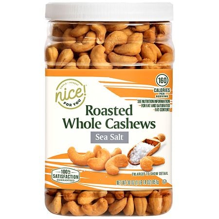 Nice! Roasted Whole Cashews Sea Salt - 30.0 oz