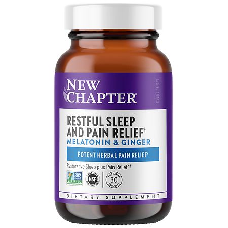 New Chapter Restful Sleep and Pain Relief, Vegetarian Capsules - 30.0 EA