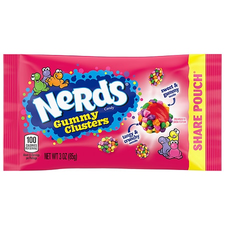 Nerds Gummy Clusters Rainbow Share Pouch Fruity - 3.0 oz