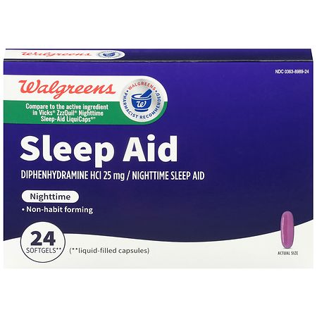 Walgreens Wal-Sleep Z Nighttime Sleep-Aid, Softgels - 48.0 ea