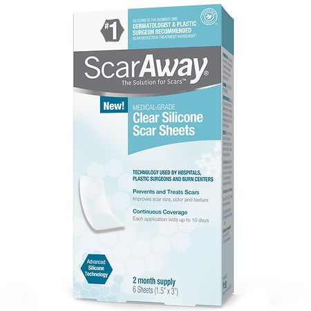 ScarAway Silicone Clear Scar Sheets - 6.0 ea