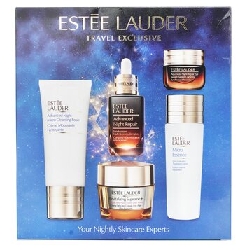 Estee LauderYour Nightly Skincare Experts: ANR 50ml+ Revitalizing Supreme+ Soft Cream 50ml+ Eye Supercharged 15ml+ Micro Cleans... 5pcs
