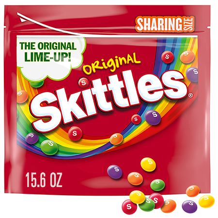 Skittles Original Fruity Candy Sharing Size Fruity Assorted, Sharing Size Bag - 15.6 oz