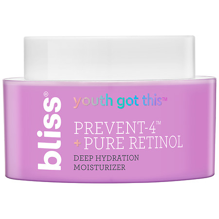 Bliss Youth Got This Prevent-4 + Pure Retinol Deep Hydration Moisturizer, Fragrance Free Fragrance Free - 1.7 fl oz