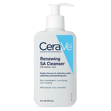 CeraVe Salicylic Acid Face Wash with Hyaluronic Acid, Renewing SA Cleanser - 8.0 fl oz