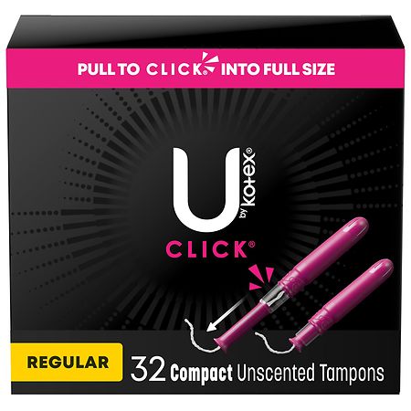U by Kotex Click Compact Tampons Unscented - Regular Absorbency 32.0 ea