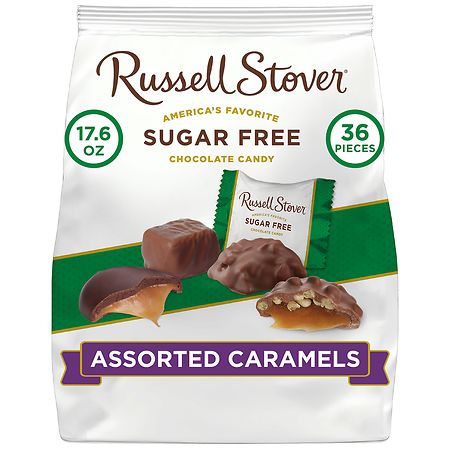 Russell Stover Sugar Free Chocolate Assorted Caramels - 17.6 OZ