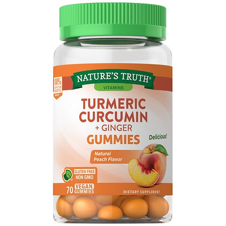 Nature's Truth Turmeric Curcumin and Ginger Gummies Peach - 70.0 ea