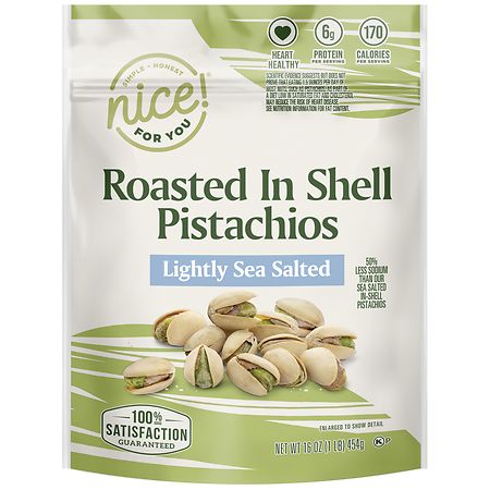 Nice! Roasted In-Shell Pistachios Lightly Sea Salted - 16.0 oz