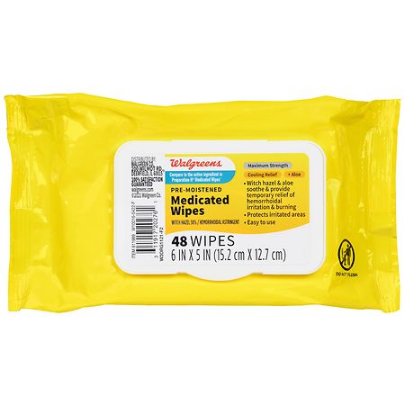 Walgreens Pre-Moistened Medicated Wipes - 48.0 ea