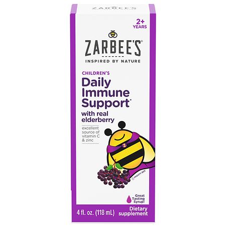 Zarbee's Kids Daily Immune Support* Syrup with Elderberry Grape - 4.0 FL OZ