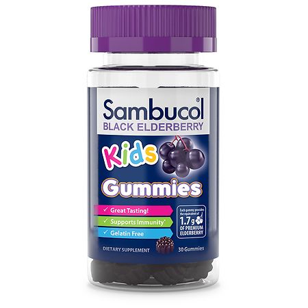 Sambucol Black Elderberry Kids Immune Support Gummies with Vitamin C and Zinc - 30.0 ea