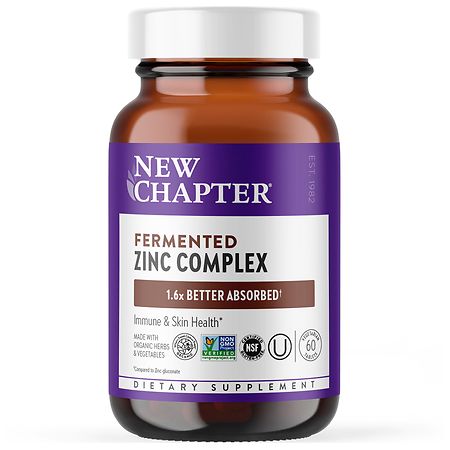 New Chapter Fermented Zinc Complex Vegetarian Tablets - 60.0 ea