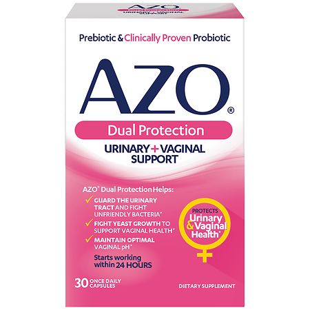 AZO Dual Protection Urinary + Vaginal Support Capsules - 30.0 ea