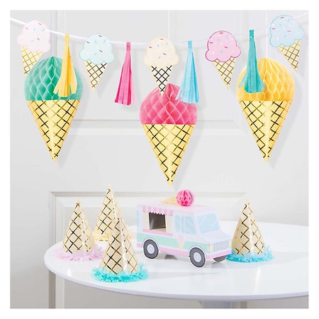 Creative Converting Ice Cream Party Decorations Kit - 1.0 ea