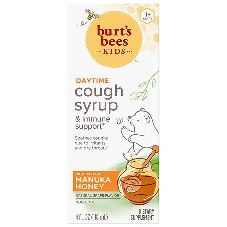 Burt's Bees Kids Daytime Cough Syrup and Immune Support, Dietary Supplement - 4.0 fl oz