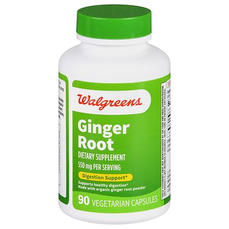 Walgreens Ginger Root 550 mg Vegetarian Capsules - 90.0 ea