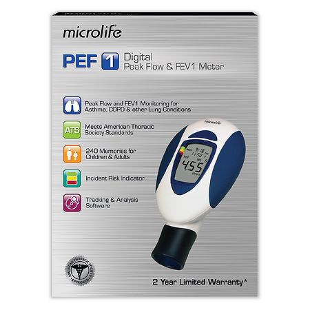 Microlife Digital Peak Flow Meter PF100 - 1.0 ea