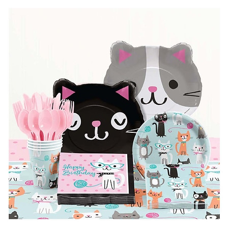 Creative Converting Purr-fect Cat Birthday Party Kit - 1.0 ea