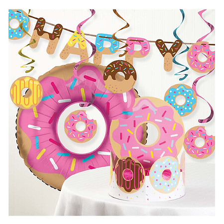 Creative Converting Donut Time Birthday Party Decor Kit - 1.0 ea