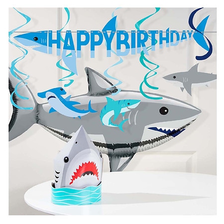 Creative Converting Shark Party Decor Kit - 1.0 ea