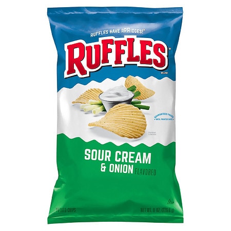 Ruffles Sour Cream & Onion Potato Chips Sour Cream Onion - 8.0 oz