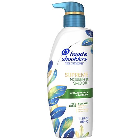 Head & Shoulders Supreme Sulfate Free Nourish & Smooth Shampoo With Argan Oil & Jojoba Oil - 11.8 fl oz