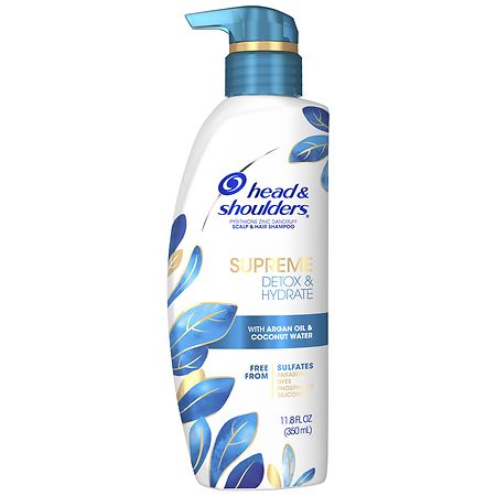 Head & Shoulders Supreme Sulfate Free Detox & Hydrate Shampoo With Argan Oil and Coconut Water - 11.8 fl oz
