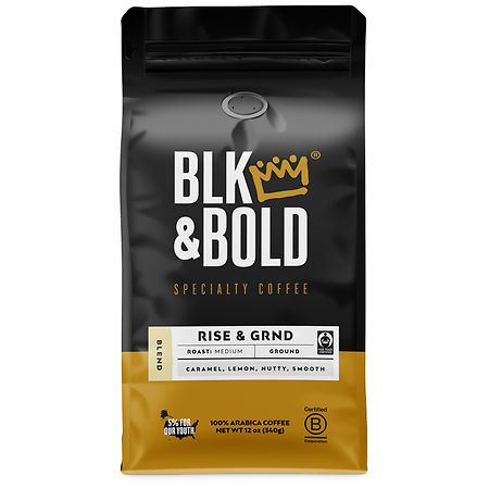 BLK & Bold Rise & GRND - Ground Coffee Medium Roast - 12.0 oz