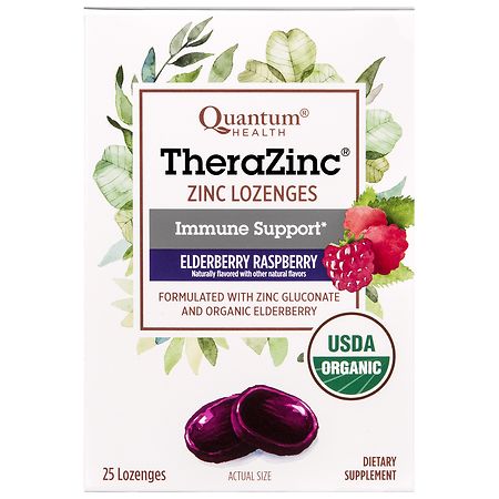 Quantum Health Organic Bagged Lozenges Elderberry-Raspberry - 25.0 ea