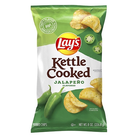 Lay's Kettle Cooked Chips Jalapeno - 8.0 OZ